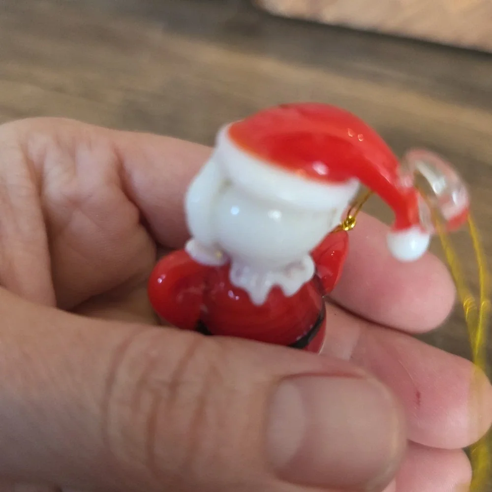 Art Glass‎ Santa Claus Christmas Tree Ornament Figurine 3